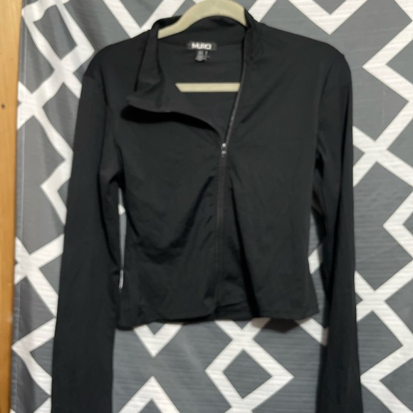 Murci super soft asymmetric zip jacket in black size 8 - Picture 4 of 10